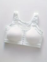 Women'S Plus Size Breathable Mesh Sports Bra - Front Hook Closure, Medium Support Tummy Control Shaping Camisole With Semi-Sheer Mesh Back For Gym & Casual Wear, Gym Shapewear | Sporty Aesthetic | Breathable Mesh Fabric - Image 8