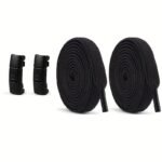 1 Pair Of Shoe Laces, 2 Elastic Bands And 2 Buckle, Elastic Shoe Laces Solid Color Classic Shoe Laces Suitable For Casual Shoes Sports Shoes - Image 5