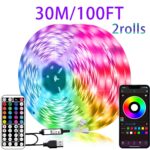 Smart Rgb Led Strip Lights For Bedroom, 91.44-3048.0Cm Indoor With 44-Key Remote, Sync To Music, Timer & App Control, Multiple Lighting Modes For Music Room, Living Room, Halloween, Wedding & Party Decor, Usb Powered, Non-Waterproof, Color Grading, Dimmable, App-Controlled Lighting | Vibrant Led Strip | Sync To Music Technology, Led Lights For Bedroo - Image 13