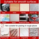 120Pcs Heavy-Duty Double-Sided Tape - Easy To Cut, Waterproof, Multi-Purpose For Kitchen & Bathroom Hooks, Sticks To Walls & Glass Without Drilling, Red Storage Box Included, Slim Bathroom Storage - Image 10