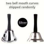 1Pc Golden/Silvery Hand Bell Classic Dinner Bell Durable Hand Bells Loud Call Bell Service Bell Used For Weddings School Classroom Service And Game Parties Christmas - Image 8