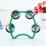 Grasp Training Musical Instrument Educational Toy 4-Bell Hand-Ring Bell Dance Performance Hand-Ring Bell Music Perception Educational Toy New Hand Drum Metal Bell Percussion Instrument Entertainment Instrument Plastic Single Layer Flower Drum Circle - Image 9