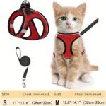 Reflective Soft Mesh Escape-Proof Cat Harness & Leash Set: For Safe Outdoor Walks With Your Kitten - Image 3