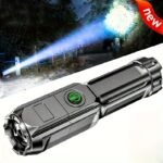 Baihuibri 1Pc Powerful Variable Focus Flashlight, Multifunctional Portable Household Small Flashlight, Telescopic Zoom Light, Rechargeable, Suitable For Outdoor Lighting, Work, Exploration Hiking - Image 2