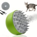 Cat Paw / Lemon Dual Options 3-In-1 Electric Pet Steam Brush, Cat Claws Regular Model (150Mah) One Button Spray Massage Cleaning With Self-Cleansing, 3-In-1. Suitable For Cats And Dogs, Used To Massage Cleanse Remove Loose Hair. Solves Pet Tangles Knots. 400Mah Battery - Image 5
