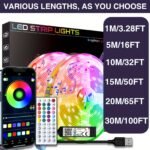 Nbbuff Led Lights For Bedroom, 91.44Cm-30.48Meter Smart App Control Music Sync Color Changing Strip Lights With Remote And Timing, For Room Home Party Decoration - Image 2