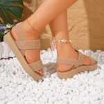 Women'S Flat Slippers Summer Summer Elastic Band Flat Slippers Women'S Thick Sole Slippers Fashionable Outdoor Slippers - Image 4