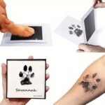 1Pc Pet Paw Print Memorial Gift, Touchless Ink Pad For Safe Footprint, Handprint, And Pet Print Stamping, Black Ink Color