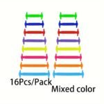 16Pcs Easy-Install No-Tie Silicone Elastic Shoelaces - Waterproof, Stain-Resistant Elastic Laces For Sneakers & Boots - Image 21