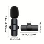 Wireless Lavalier Microphone With Omnidirectional Recording - Usb-C Charging, Lithium Battery, Perfect For Smartphones, Tablets, Cameras, Interviews, Podcasts & Vlogs, Video Chatting | Modern Recording | Rechargeable Battery - Image 2
