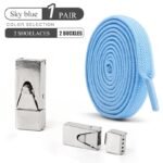 1 Pair Free-Tie Shoelaces Set, 2Pcs Elastic Shoelaces & 2Pcs Shoelaces Buckles For Sneakers Canvas Shoes, Street Style - Image 18