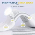 10 Or 20 Or 30 Pairs Of Men'S Fashion Crew Socks, Comfy Breathable Thin Sport Socks For All Seasons Wearing - Image 10