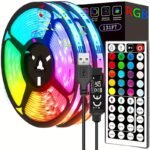 40M-131Ft Led Strip Lights Infrared Remote Rgb Lighting Decorationg Living Room Atmosphere Light Ribbon Flexible Lamp Decor String, Usb Powered, Ideal For Tv Background, Bedroom Ambiance & Party Decorations Halloween Christmas Birthday Gifts