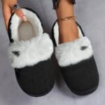 Solid Color Slippers, Casual Slip On Plush Lined Shoes, Comfortable Indoor Home Slippers - Image 16