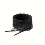 2Pcs Lace Shoelaces, Black And White Two-Color Lace Shoelaces - Image 3