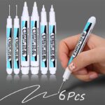 5-6Pcs White Waterproof Gel Roller Ball Pens, 0.7Mm 1Mm 2.5Mm, Medium Point, Alcohol-Based Ink, For Notebook, Plastic Surface, Painting, Marking, Writing - Image 9