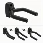 1Pc/2Pcs Adjustable Wall-Mounted Guitar Stand, 304 Stainless Steel Non-Slip Sponge Bracket, Easy Installation, Black, Suitable For Guitars, Ukuleles, Violins - Instrument Display Hook - Image 4