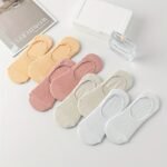 8 Pairs Of Versatile Spring/Summer Japanese Candy-Colored Breathable Diamond Pattern Casual Socks - Image 4