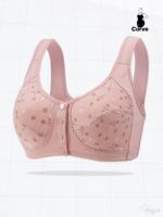 Women'S Plus Size Sports Bra Printed Front Button Yoga Exercise Bra, Women'S Sportswear - Image 9