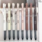 6Pcs/8Pcs Coffee Theme Liquid Quick-Drying Ink Gel Pens, No Smear Soft Touch Pens For Note Taking Drawing School& Office Supplies - Image 3