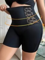 Women'S Plus Sexy Shapewear Shorts, Plus Size Hot Lace Stitching Tummy Control Slimming Shorts - Image 6