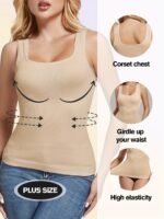 A Seamless Shapewear Top For Women That Helps Slim The Waist And Shape The Body, Available In Plus Sizes. - Image 5