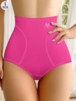 High-Waisted Tummy Control Seamless Women'S Panties, Triangle Cut, Comfortable Fit, Shaping And Lifting, Summer Thin Style, Black Color. - Image 10