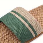 Women'S Comfy Linen Slides, Striped Open-Toe Flat Summer Shoes, Indoor & Outdoor Slippers With Eva Sole - Sizes 6 To 10.5, Indoor Summer Footwear|Open Toe Shoes|Linen Sandals, Ladies Slippers - Image 12