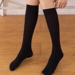 Black Thick Calf Socks - A Pair