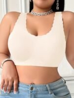 Plus Size Traceless Push Up And Anti-Sagging Wireless Bra Anti-Slip Bra Women Breast Holding Comfortable Breathable Top Truss Chest Pad Beauty Back Vest Women - Image 10