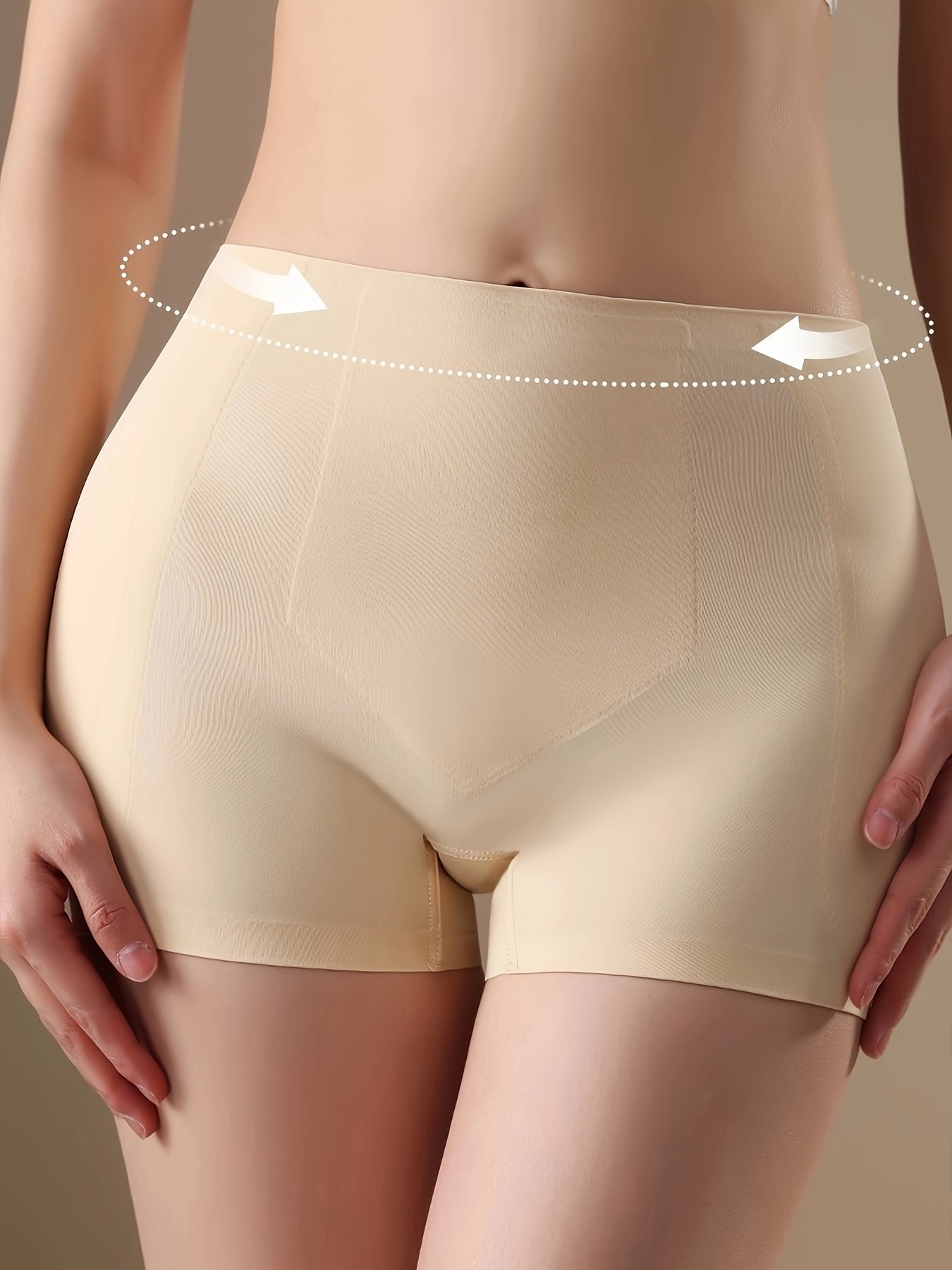 product-fancy-9b776748-7b77-498a-8779-7d792cf48ad0.jpg Cross-Border Exclusive Supply Traceless Plump Cross Panties With Two Sides Concave Artifact Fake Butt Natural Lift Hip Safety Pants - Image 1