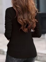 Women'S Sports Long Sleeve T-Shirt, Comfortable And Stylish, For Sports And Daily Life, Solid Color - Image 6