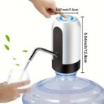 Sanhao Electric Water Bottle Pump With Usb- Automatic Operation, Portable Manual/Hands-Free Drinking Water Dispenser For 11.36-18.93 L Bottles, Compatible With Large Jugs For Camping,, Emergencies & Use - Usb- Pumping - Image 4