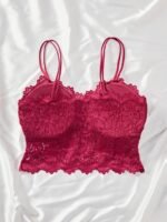 Removable Pads,Wire-Free Sexy Lace Bralette With Removable Pads - Black Floral Lace, Backless Design For Women, Everyday Comfort, Everyday Bra | Floral Pattern Bralette | Feminine Design - Image 9