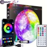 Nbbuff Led Lights For Bedroom, 91.44Cm-30.48Meter Smart App Control Music Sync Color Changing Strip Lights With Remote And Timing, For Room Home Party Decoration