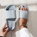Solid Color Eva Pillow Slides, Soft Sole Lightweight Home Bathroom Slides, Non-Slip Comfort Beach Shoes - Image 12