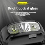 Powerful Headlamp Led Sensor Strong Light Headlamp Mini Usb Rechargeable Flashlight Head Light Portable Camping Search Light - Image 3