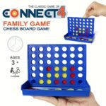 Family Strategy Board Game - 13.21 Cm Portable Foldable Chess Puzzle For Kids & Adults, Classic Four-In-A-Row Challenge With Red & Yellow Discs, Ages 3+ Home Entertainment, Perfect Christmas Thanksgiving Gift, Chess Gifts, Interactive Play, Vibrant Board, Sturdy Construction