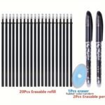1 Pack Erasable Gel Pen Set, Erasable Pens + Refills + Erasers 0.5Mm Erasable Pen Office School Stationery - Image 9
