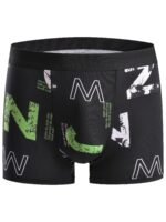 Stylish Breathable Men'S Boxer Briefs - Soft, Stretchy Polyester-Elastane Blend, Geometric And Pop Culture Patterns, Ideal For Sports & Casual Wear - Image 2