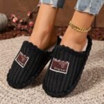 Soft Fabric Slip-On Slippers With Fluffy Lining - Warm, All-Season Home Slippers For Couples, Perfect Holiday Gift, Hand Washable, Non-Dry Cleanable, Eva Sole, Allseason Slippers|Soft Fabric Slippers|Eva Sole Slippers - Image 5