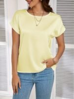 Elegantly Styled Versatile Short-Sleeved T-Shirt With A Simple And Fashionable Design - Image 7