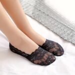 5 Pairs Non Drop Heel Short Socks, Lace Boat Socks, Women'S Summer Thin Shallow Mouth Silicone Non-Slip Invisible Socks - Image 5