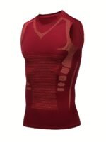 1Pc Men'S Sports Compression Tank Top Basketball Athletic Sleeveless Shirt Training Vest, Moisture-Wicking Stretch Wide Shoulder Breathable Base Layer For Fitness - Image 10