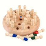 Fhzug Educational Wooden Memory Matching Game - Chess Board With Colorful Pegs, Fun & Engaging Puzzle For Youngsters & Adults, Perfect For Holidays & Gifts, Enhances Memory Skills, Random Colors, Chess Accessories, Gift Item, Classic Design, Durable Construction, Cognitive Development, Family Fun, Highquality Wood, Family Fun Activity, Family Fun Activity, Fhzug - Image 11