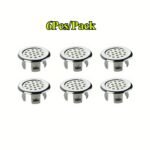 4/6/8/10/15/20/25/30Pcs Pack Plastic Bathroom Kitchen Sink Overflow Cover Ring Insert Replacement - Chrome Round Drain Cap With Plastic Strips, Durable Bathroom & Kitchen Sink Accessories, Sink Drain Cover, Overflow Prevention, Modern Drain Cover, Durable Plastic - Image 3