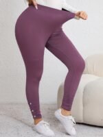 Big Size Leggings With Button Details - Image 9