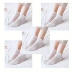 5 Pairs Of Lace-Trimmed Women'S Socks For Spring And Summer, Featuring Short Mesh Socks With Large Roses, Lightweight Boat Socks For The Summer. - Image 5