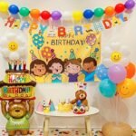 1Pc 121.92 Cm Bear Holding Cake Shaped Aluminum Foil Balloon, Birthday Party Decoration, Christmas, Halloween, Thanksgiving Day Gift, Valentine'S Day Gift - Image 6