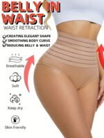 High-Waist Tummy Control Shapewear Panties For Women - Postpartum Belly Slimming, Comfortable & Breathable, No Rolling, Black, Stretchy Nylon & Elastane Blend, Hand Wash Or Dry Clean, Postpartum Underwear|Highwaist Design|Elastic Waistband, Waist Trainer Tummy Control - Image 3
